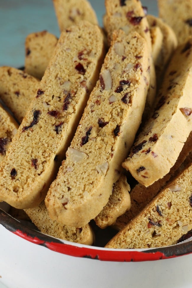 Cranberry Pecan Biscotti ~ My favorite holiday cookie to bake and share ~ MissintheKitchen.com