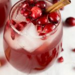 Cranberry Wine Punch Recipe ~ Large batch party cocktail perfect for fall and winter holidays ~ MissintheKitchen.com #cocktails #wine #ad #llanowines