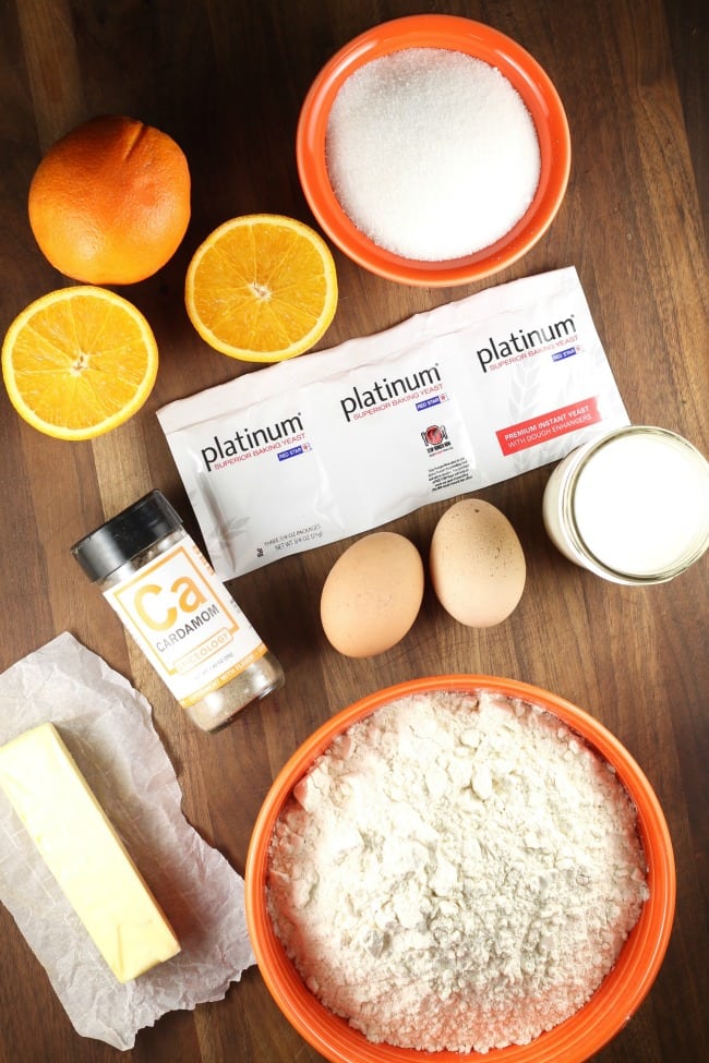 Orange Cardamom Braid Ingredients ~ MissintheKitchen.com #Ad @RedStarYeast 