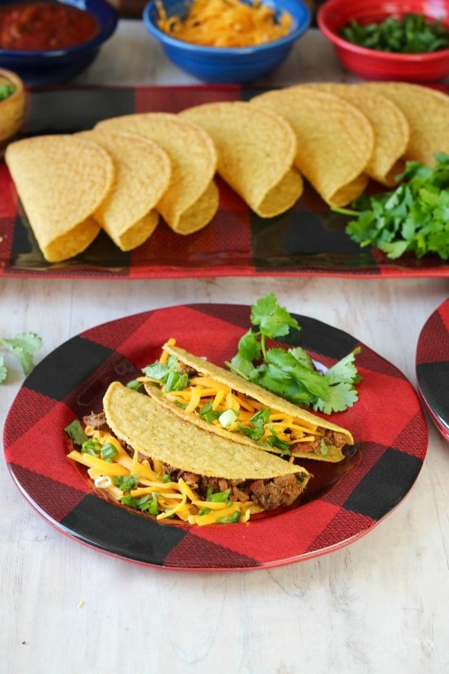 Brisket Tacos are an easy dinner for entertaining or the big game. #recipe found at MissintheKitchen.com