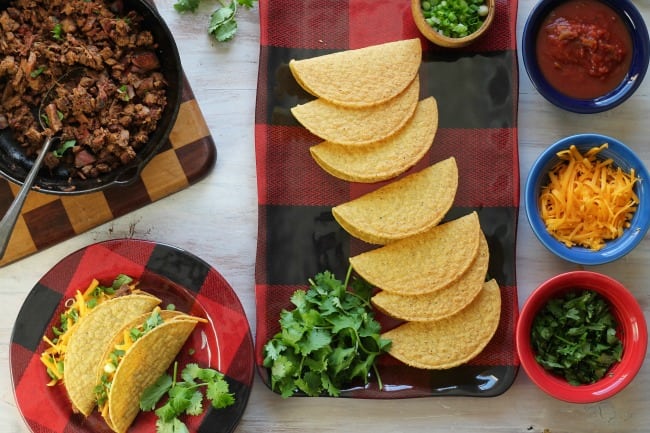 Easy Brisket Tacos are perfect to feed a crowd ~ Recipe from MissintheKitchen.com 