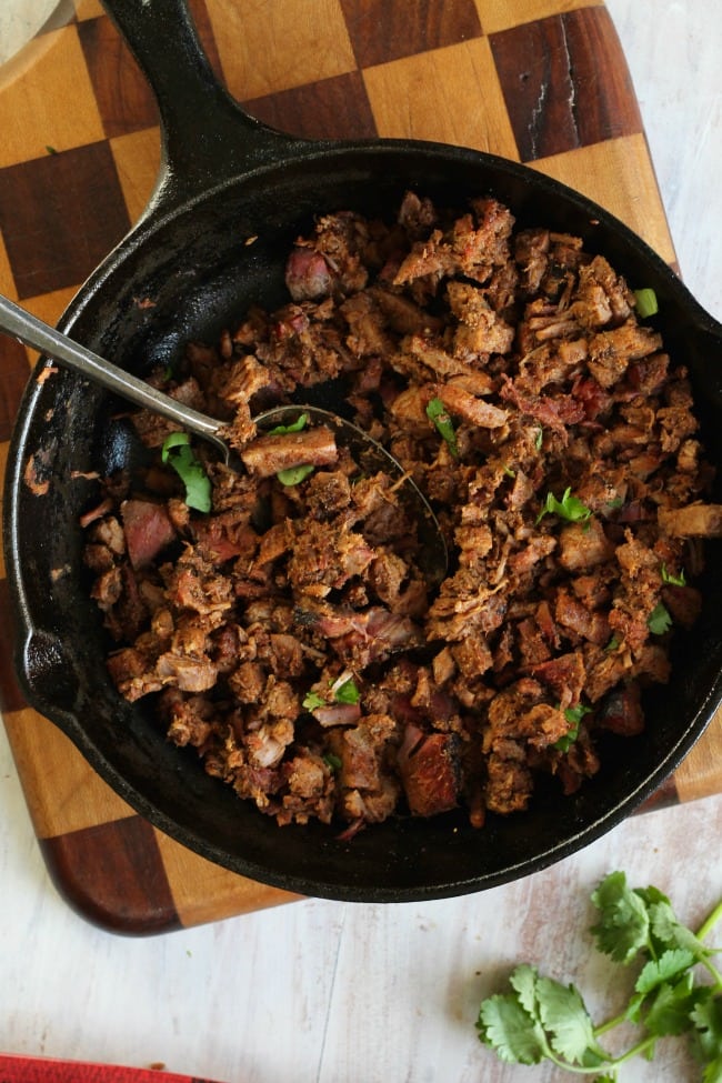 Beef Brisket for Brisket Tacos ~ Easy dinner for taco night! Recipe at MissintheKitchen.com #recipe #tacos