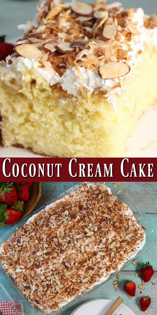 Coconut Cream Cake Photo Collage
