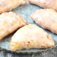 Fried Apple Hand Pies on a galvanized platter