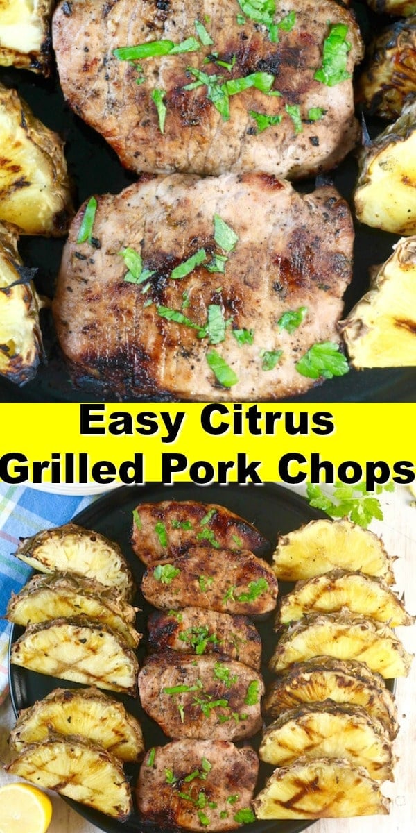 Citrus Grilled Pork Chops photo collage