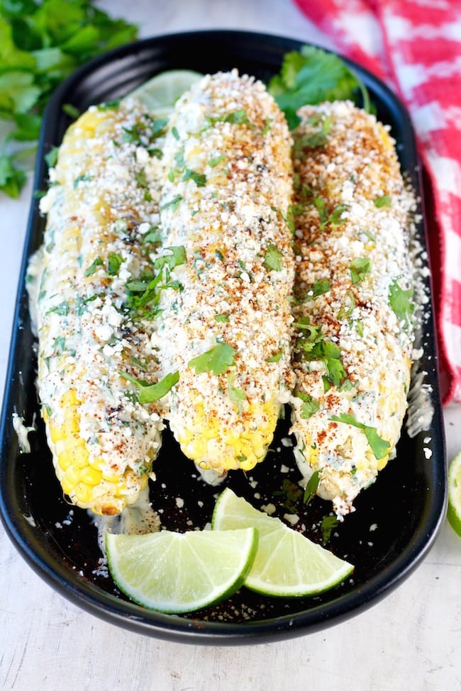 Grilled Mexican Street Corn with fresh limes
