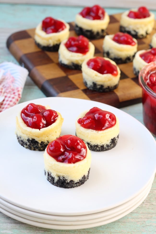 Easy Mini Cherry Cheesecakes Dessert
