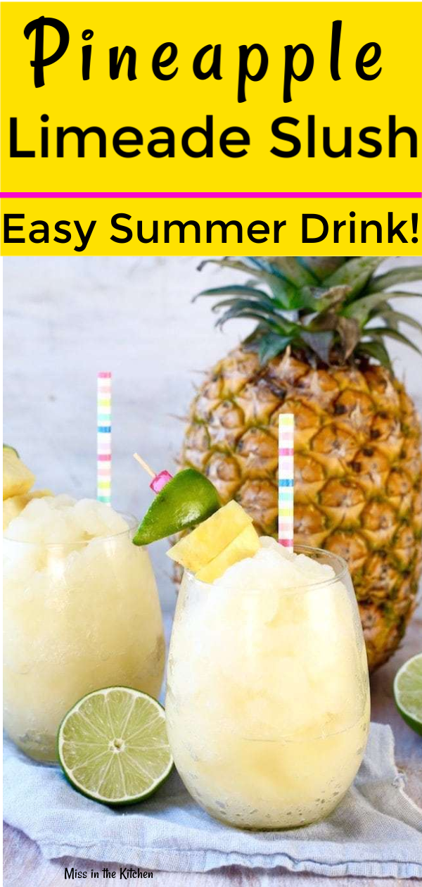 Frozen limeade with pineapple juice