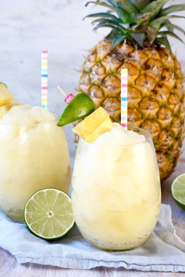 Pineapple Limeade Slush Summer Drink