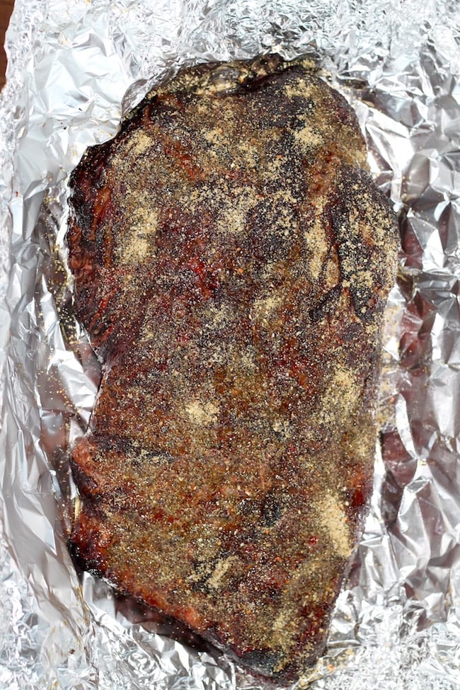 Easy Smoked Brisket Recipe ready for the oven