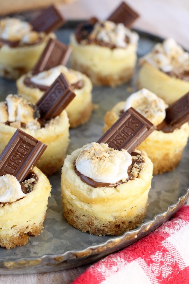Easy recipe for Mini S'mores Cheesecakes