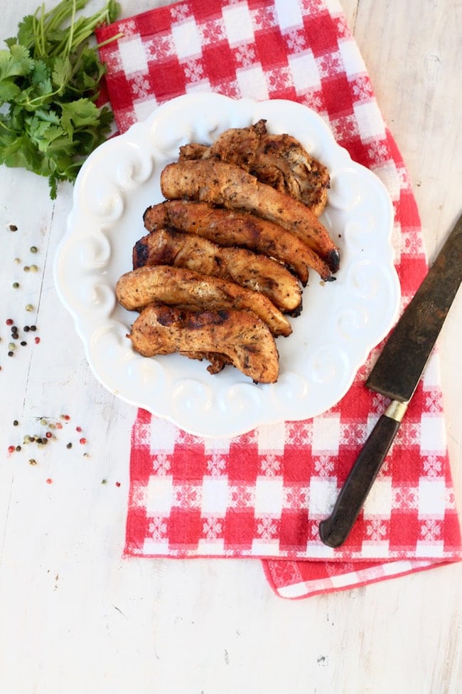 Grilled chicken tenders ~ sweet and spicy