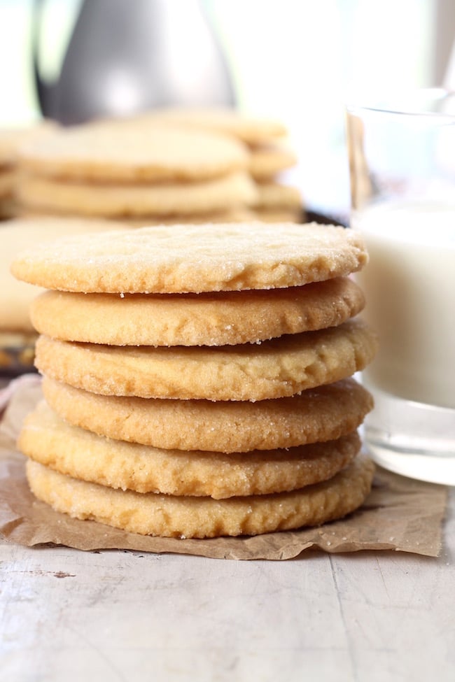 Best Ever Sugar Cookies served with ice cold milk
