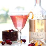Cranberry Tequila Old Fashioned with an orange twist