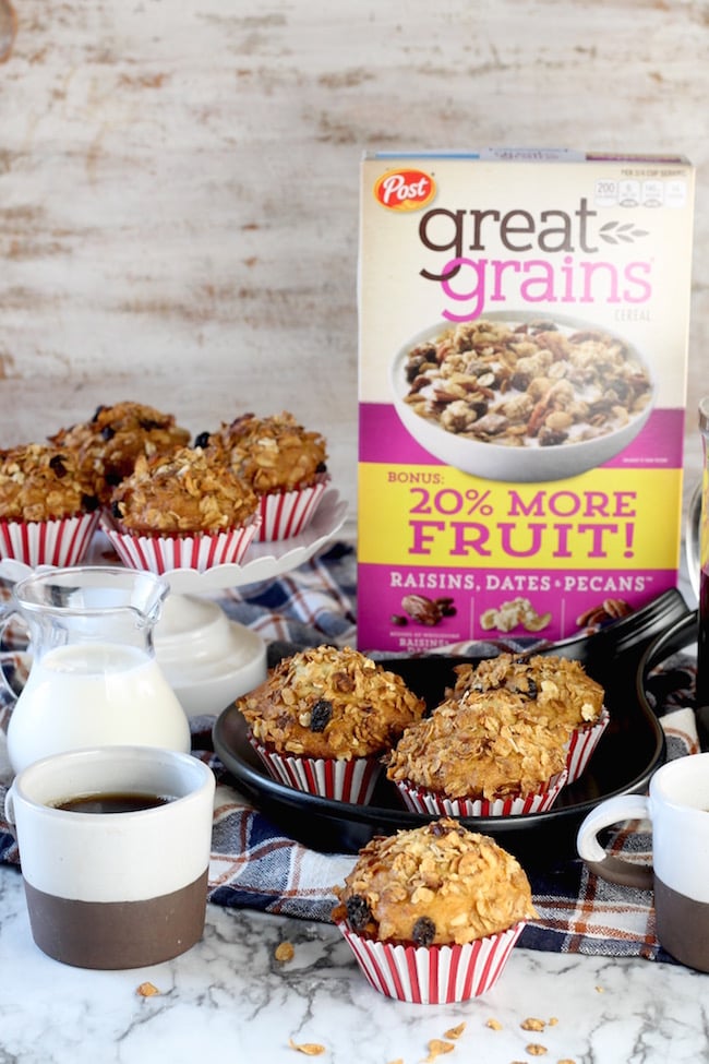 Delicious Breakfast Muffins with crunchy Great Grains Cereal
