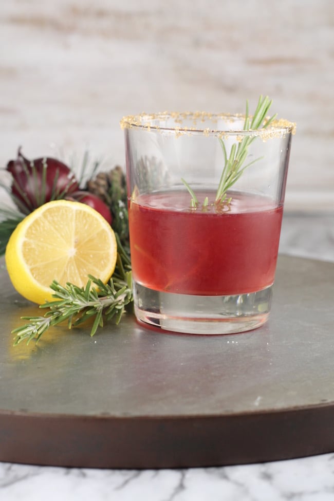 Pomegranate Sidecar holiday cocktail