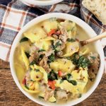 Easy Tortellini Soup with sausage