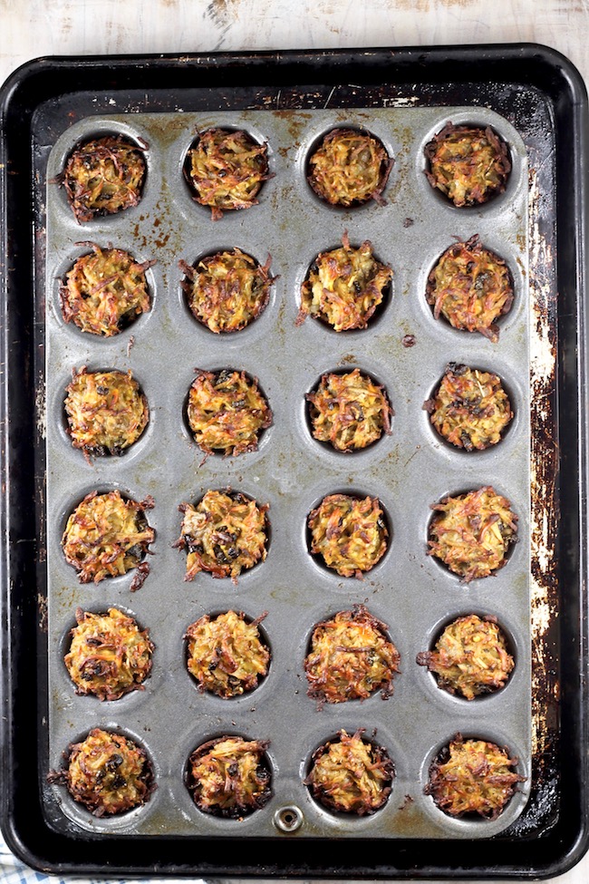 Spicy Hash Browns baked in a mini muffin tin
