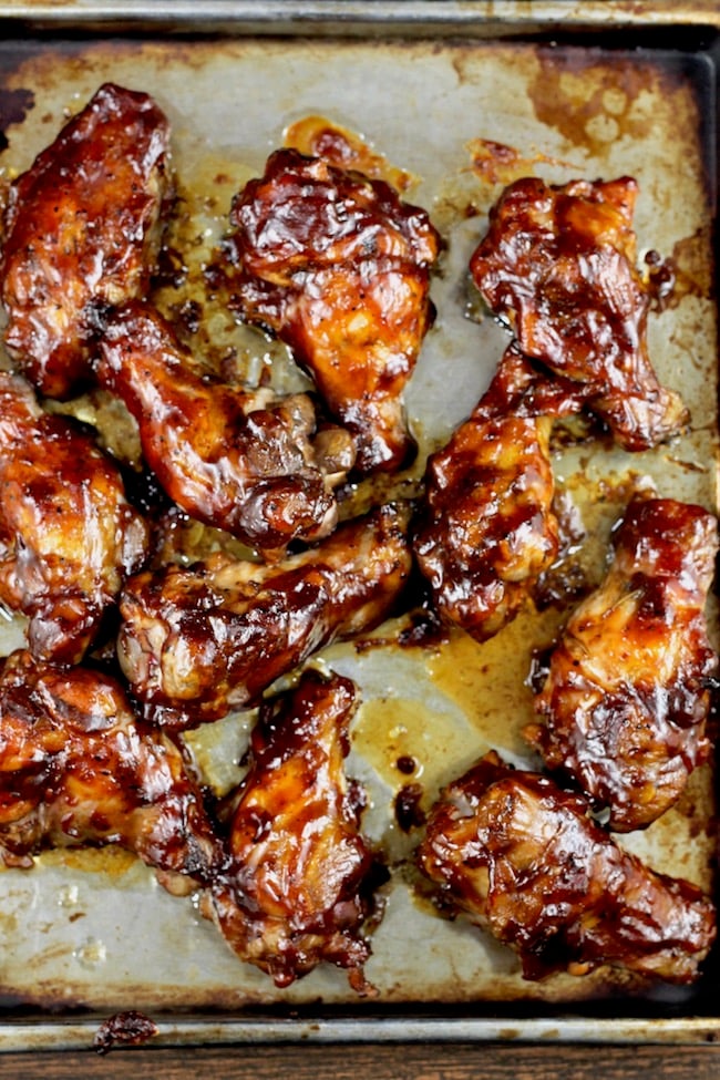 Barbecue Chicken Wings with homemade barbecue sauce