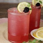 Easy alcoholic party punch ~ Blackberry Lemonade Moscato Punch - large batch cocktail for parties