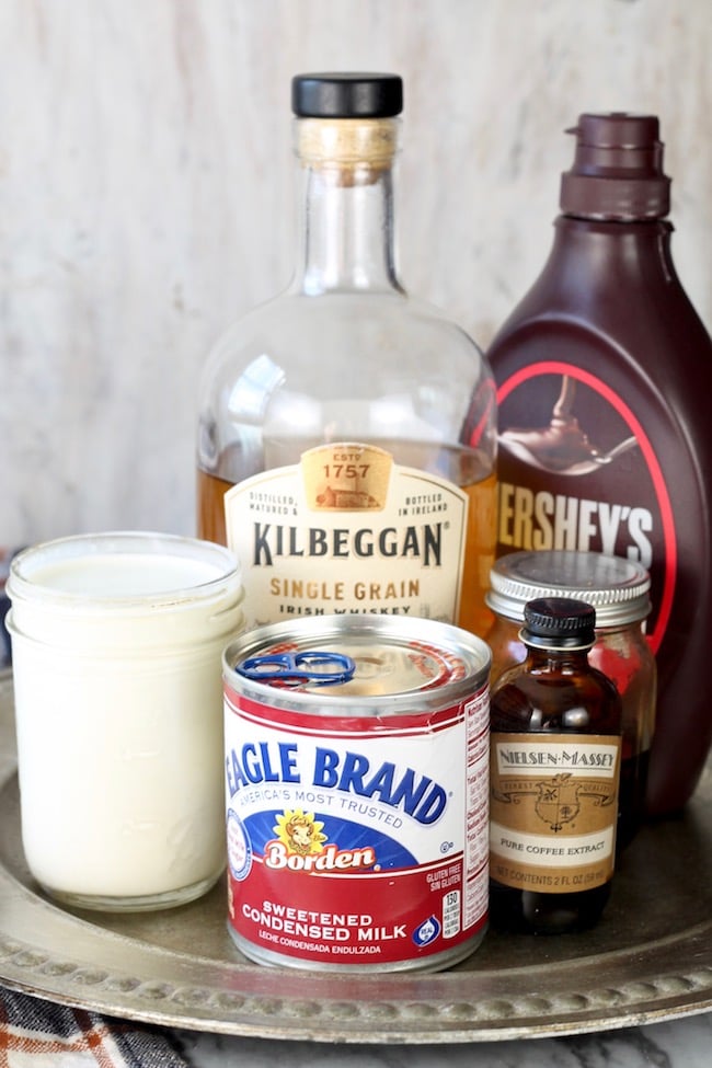 Ingredients for Homemade Bailey's Irish Cream