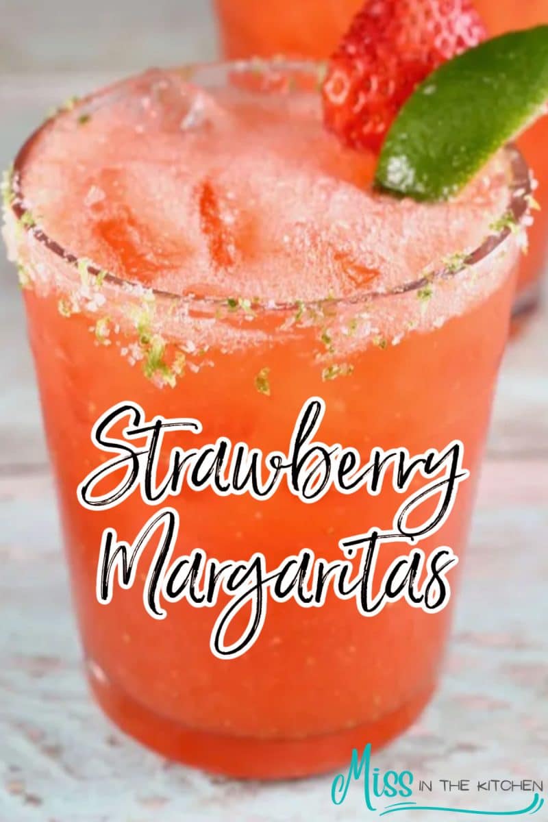 Strawberry Margarita with text overlay.
