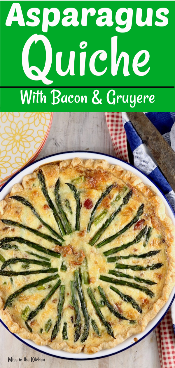 Asparagus Quiche with Bacon and cheese