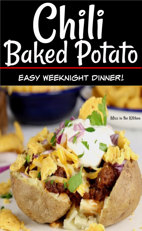 Chili Cheese Baked Potato with 