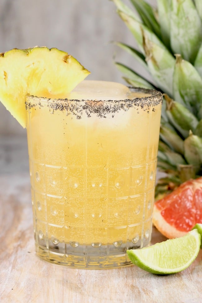 Pineapple Paloma Cocktail made with tequila, grapefruit, lime and pineapple soda