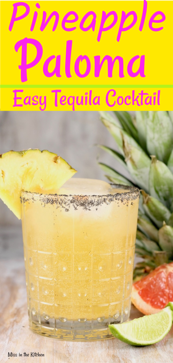 Pineapple Paloma Tequila Cocktail 