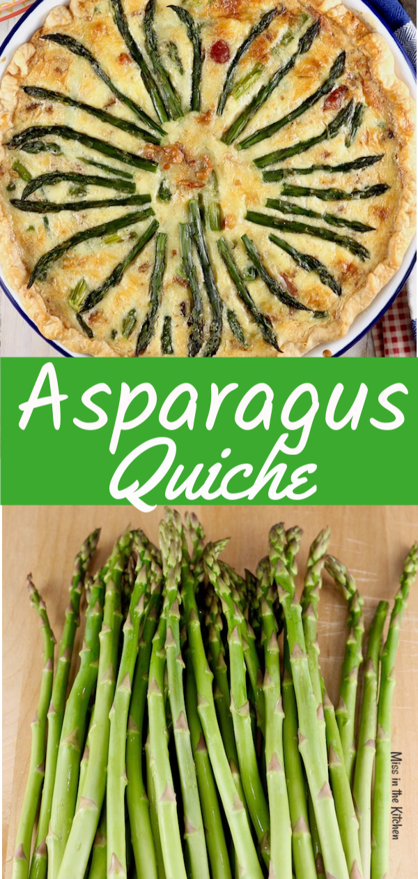Asparagus Quiche with fresh asparagus