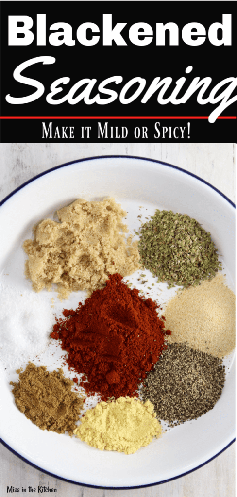 Paprika, Garlic, Pepper, Mustard, Salt and Oregano for Blackened Seasoning Mix