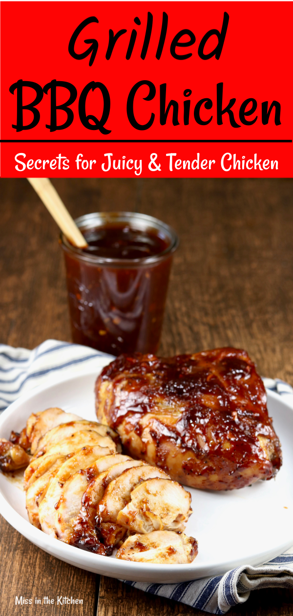 Grilled BBQ Chicken with homemade barbecue sauce