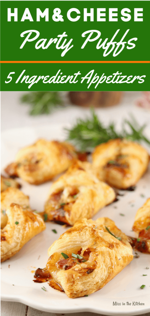 Ham and Cheese Party Puff Appetizers