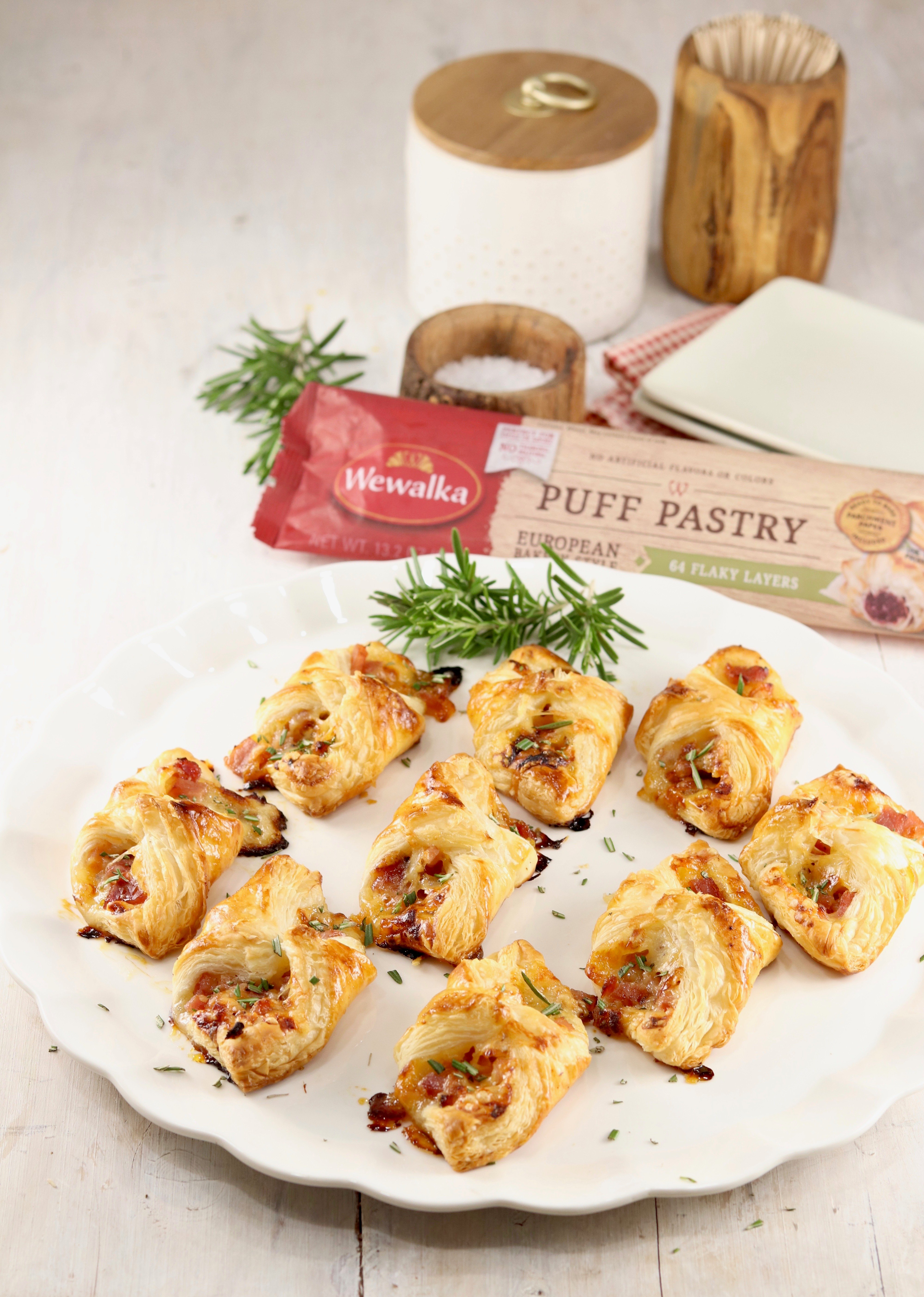 Ham and Cheese Puff Pastry appetizers