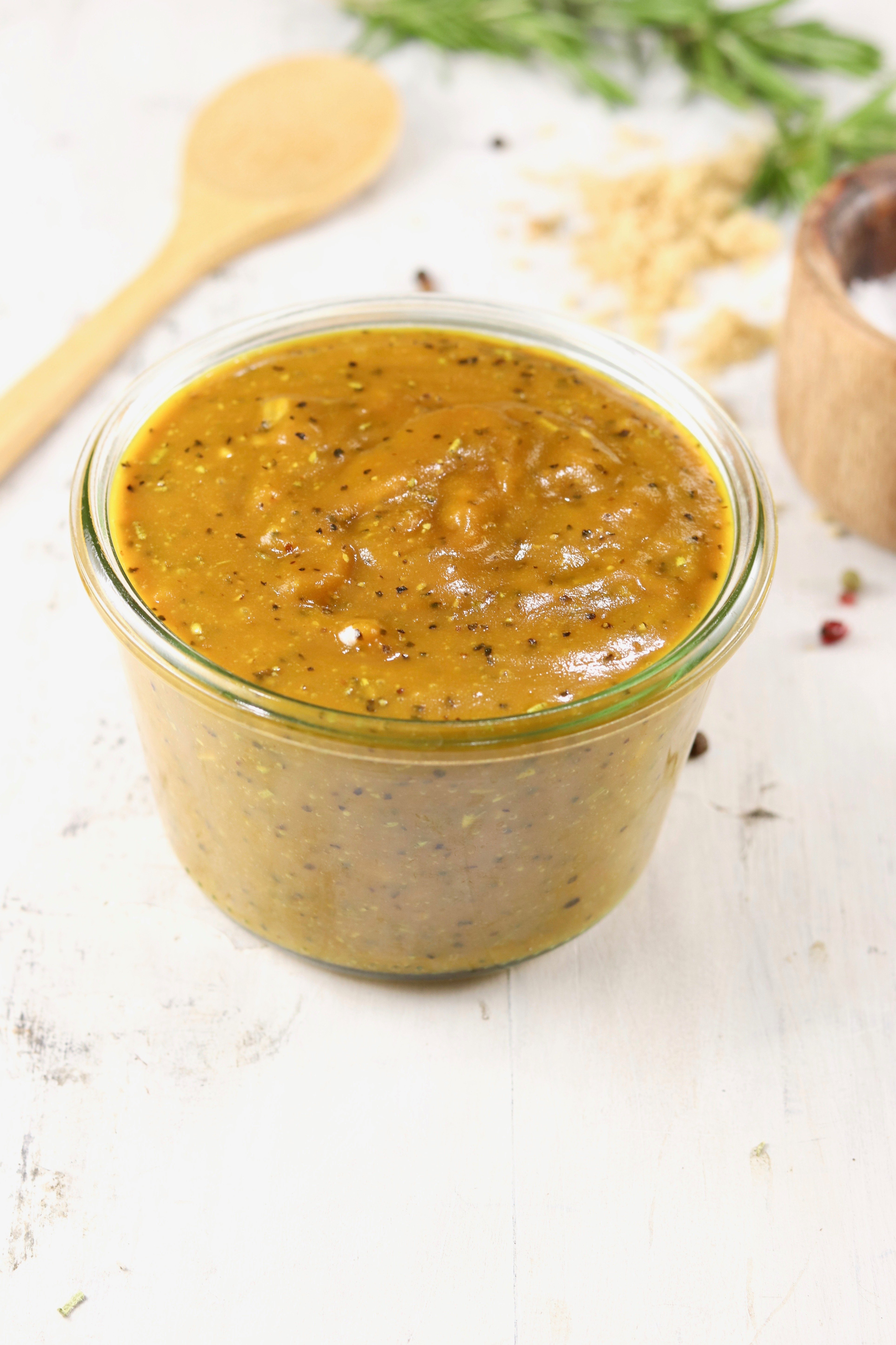 Mustard Barbecue Sauce in jar