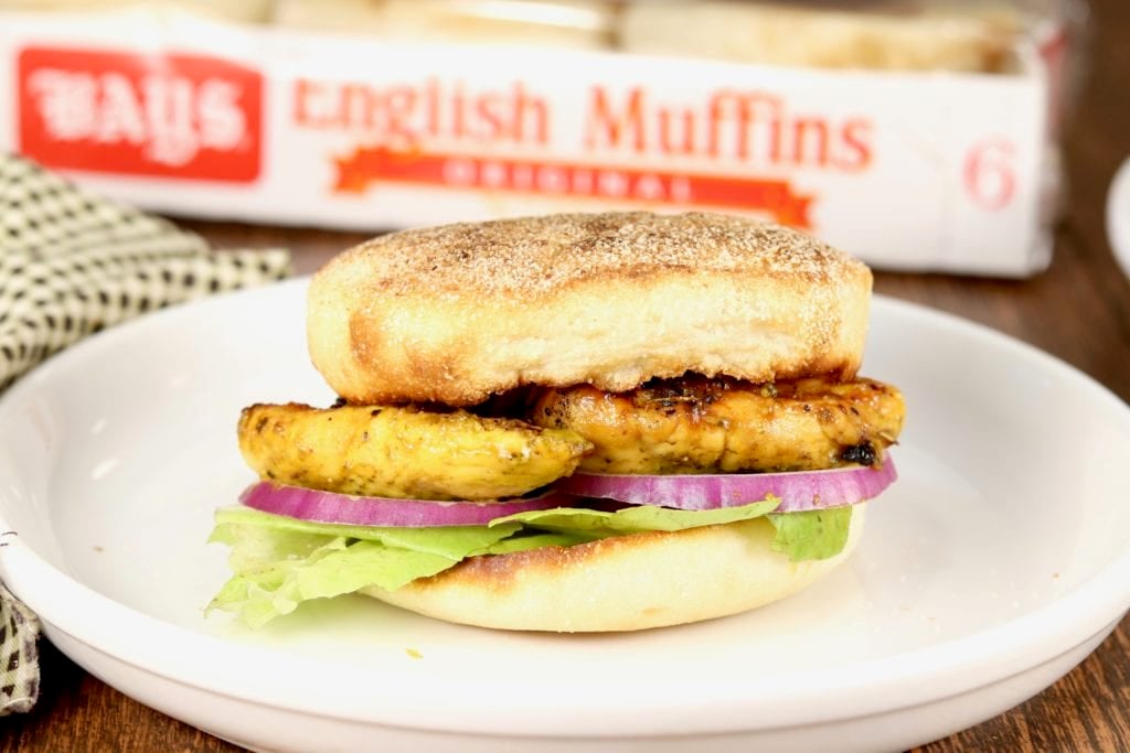 Grilled Chicken Sandwich with Bays English Muffins