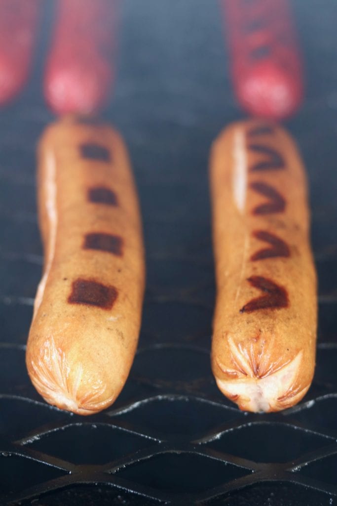 Hot Dogs on Grill 