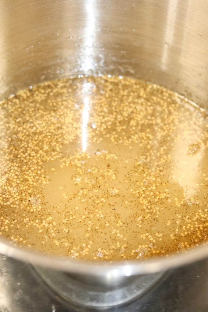 Brine for Sweet Pickle Relish with celery seed and mustard seeds