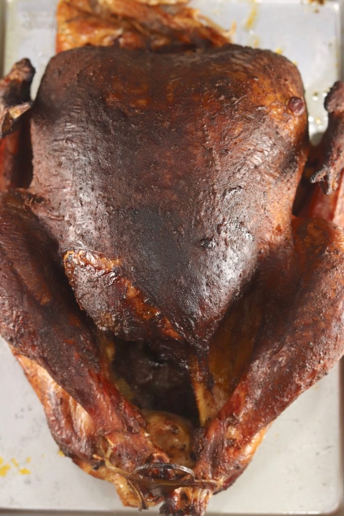 Cajun Smoked Turkey on a sheet pan