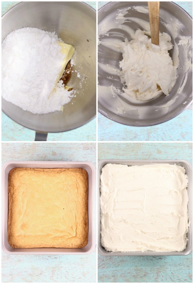 Making frosted cookie bars - step by step photos