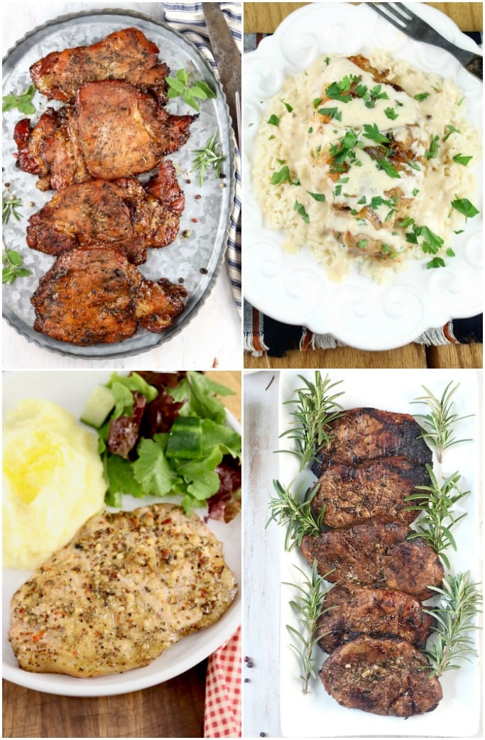 Collage of pork chop recipes