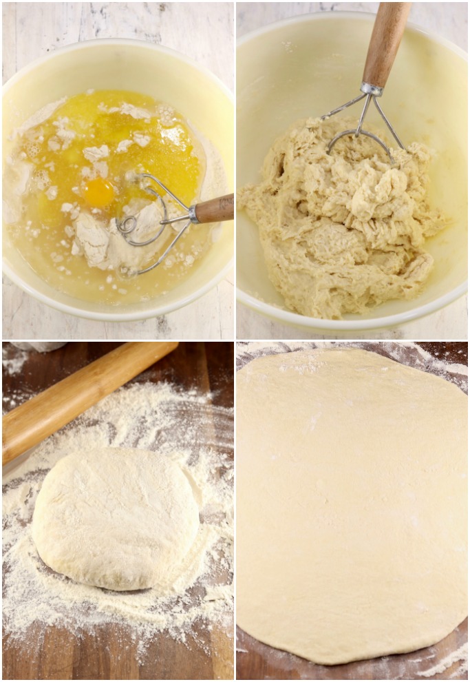 Step by step photos making dumplings from scratch
