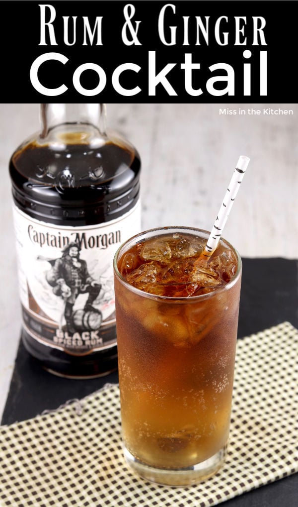 Captain Morgan Spiced Black Rum & Ginger Ale Cocktail