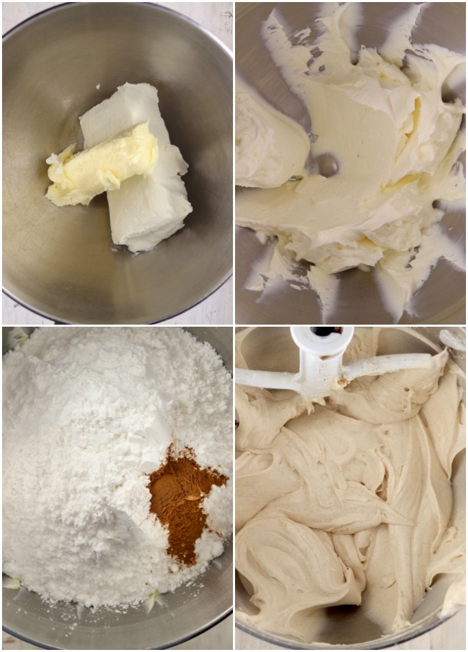 Step by Step how to make cinnamon cream cheese icing