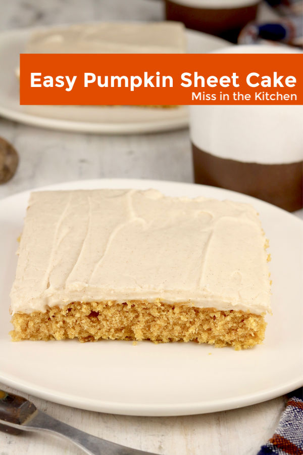 Easy Pumpkin Sheet Cake with icing