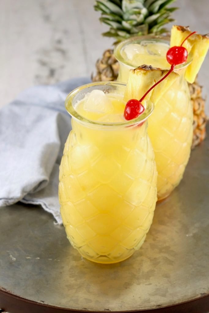 Pineapple Orange Cocktail on a tray