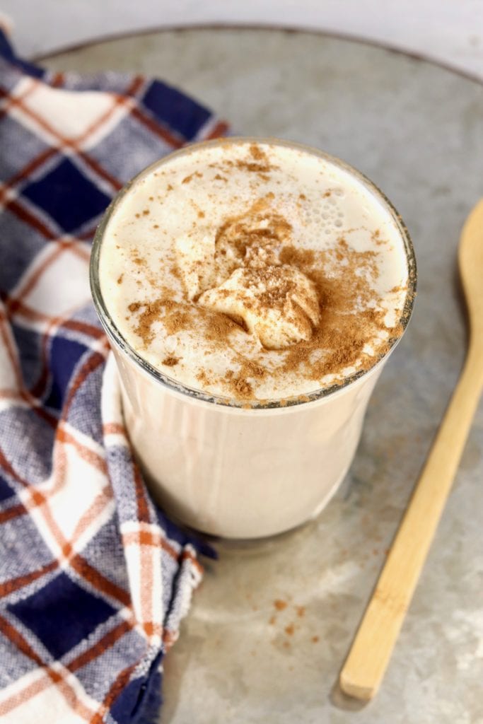 Baileys Chai Float Cocktail topped with cinnamon