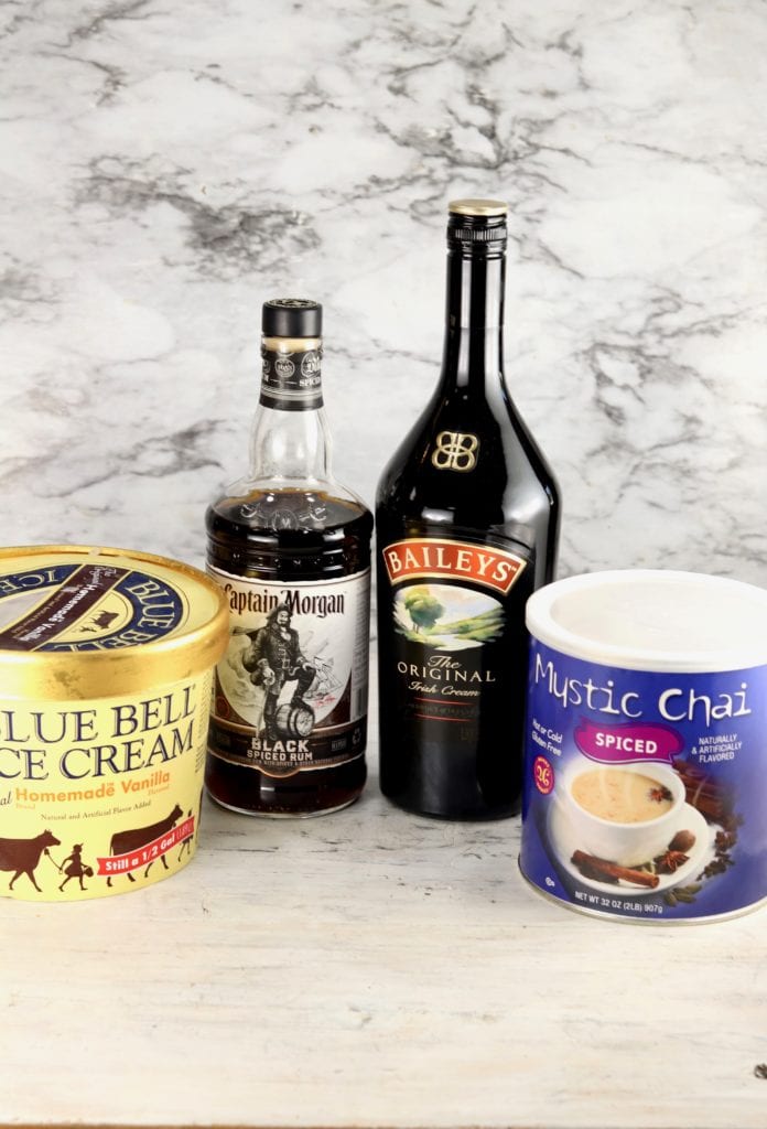 Ingredients for Baileys Irish Cream Chai Float