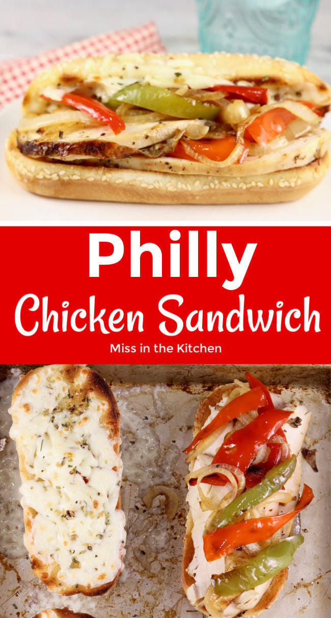 Philly Chicken Sandwich collage